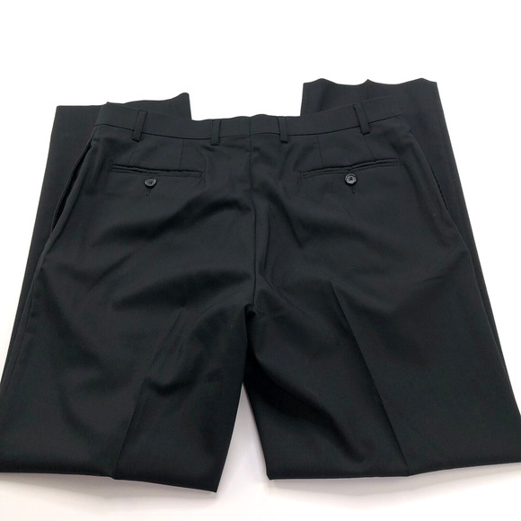 Lauren Ralph Lauren Black Label SLIM FIT 36x32 (Fits 36W 31L) Dress Pants Black - Picture 1 of 8
